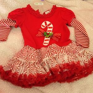 Babies Christmas dress tutu style bottom